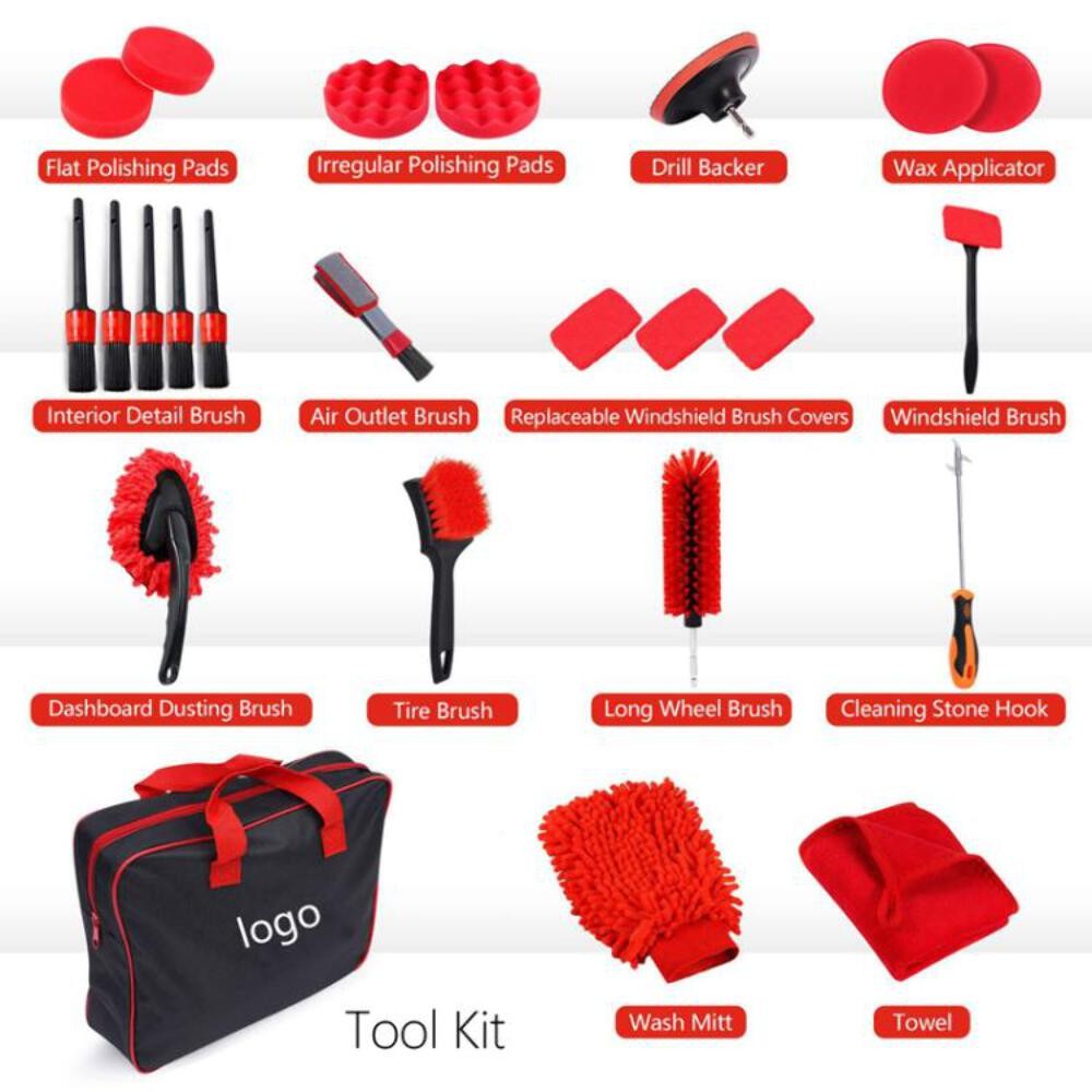 Car Cleaning Brush Set Power Drill Attachment For Vent Details Detail Brush With