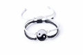 Matching Couple Bracelets Set – Black & White Love Bracelets for Him & Her, Adju