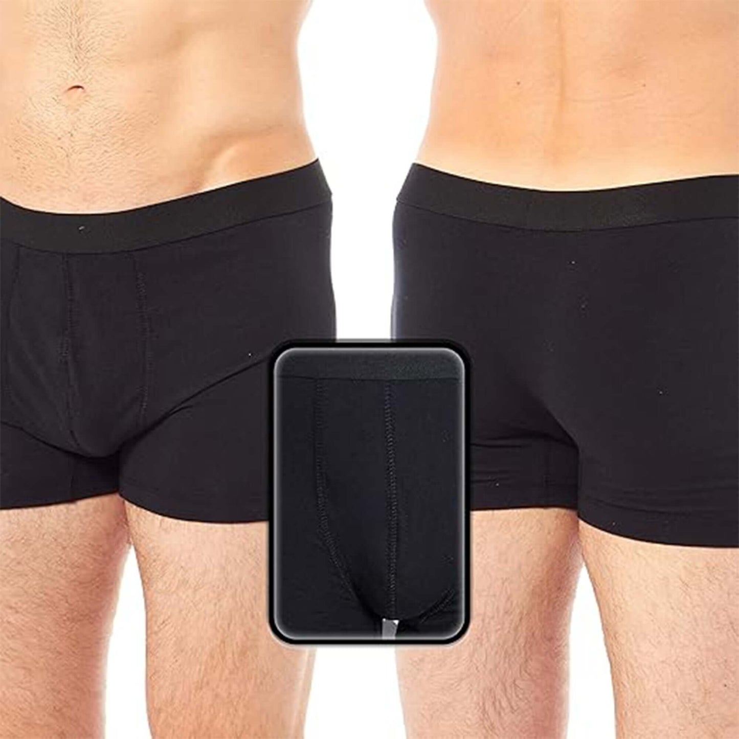 6 Pack Black Cotton Stretch Boxer Shorts Menswear Classic Breathable Comfort Fit Activewear Underwear for Men MB03 by Sock Stack