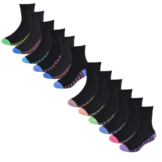 6 Pairs Kids Bamboo Socks Breathable Anti-Bacterial Moisture-Wicking Soft Comfortable Casual Socks for Boys and Girls Ages 2-13 Eco-Friendly Hypoallergenic Durable by Sock Stack