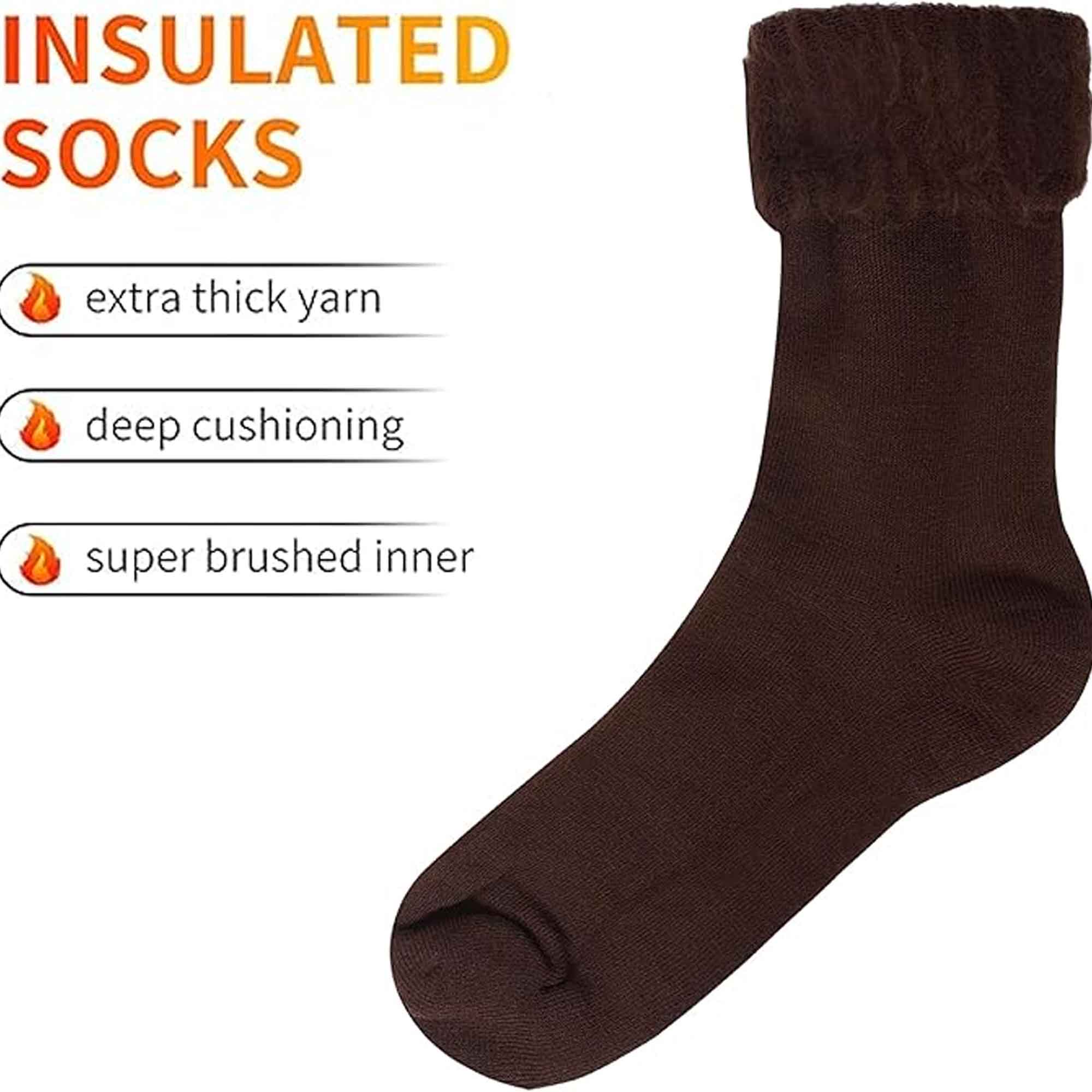 Sock Stack Men's Thermal Fluffy Bed Socks 6 Pairs Ultra Soft Insulated Warm Lounging And Sleeping UK Sizes 6 To 11 Cozy Plush Design