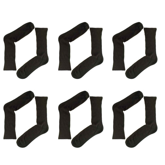 6 Pairs Mens 100 Percent Cotton Loose Top Diabetic Friendly Non Elastic Socks Moisture Wicking Breathable Antibacterial Comfortable Daily Wear Assorted Colours by Sock Stack