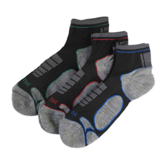 6 Pairs Mens Athletic Low-Cut Trainer Sport Socks for Running Cycling Gym Compression Moisture-Wicking with Arch Support by Sock Stack