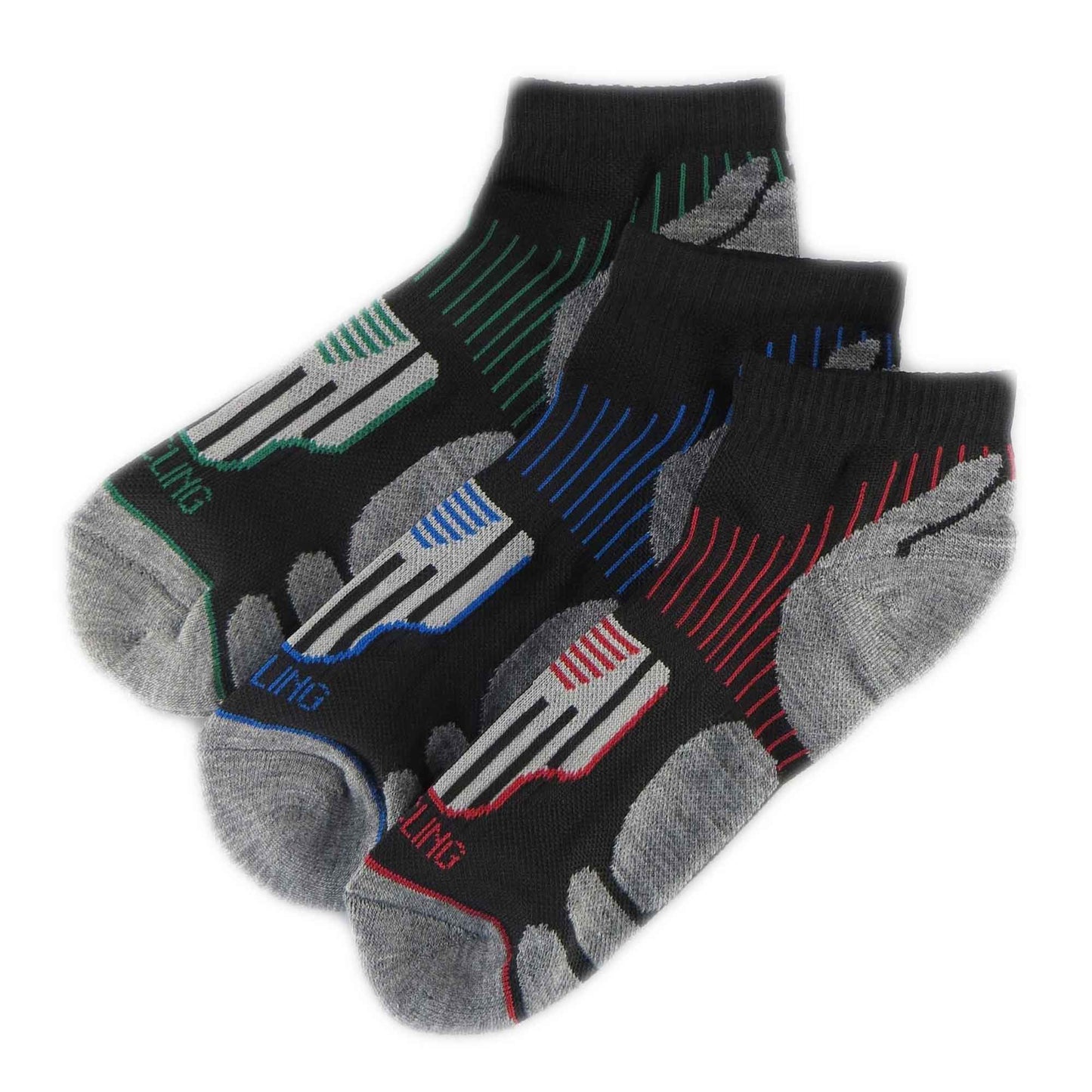 6 Pairs Mens Athletic Low-Cut Trainer Sport Socks for Running Cycling Gym Compression Moisture-Wicking with Arch Support by Sock Stack