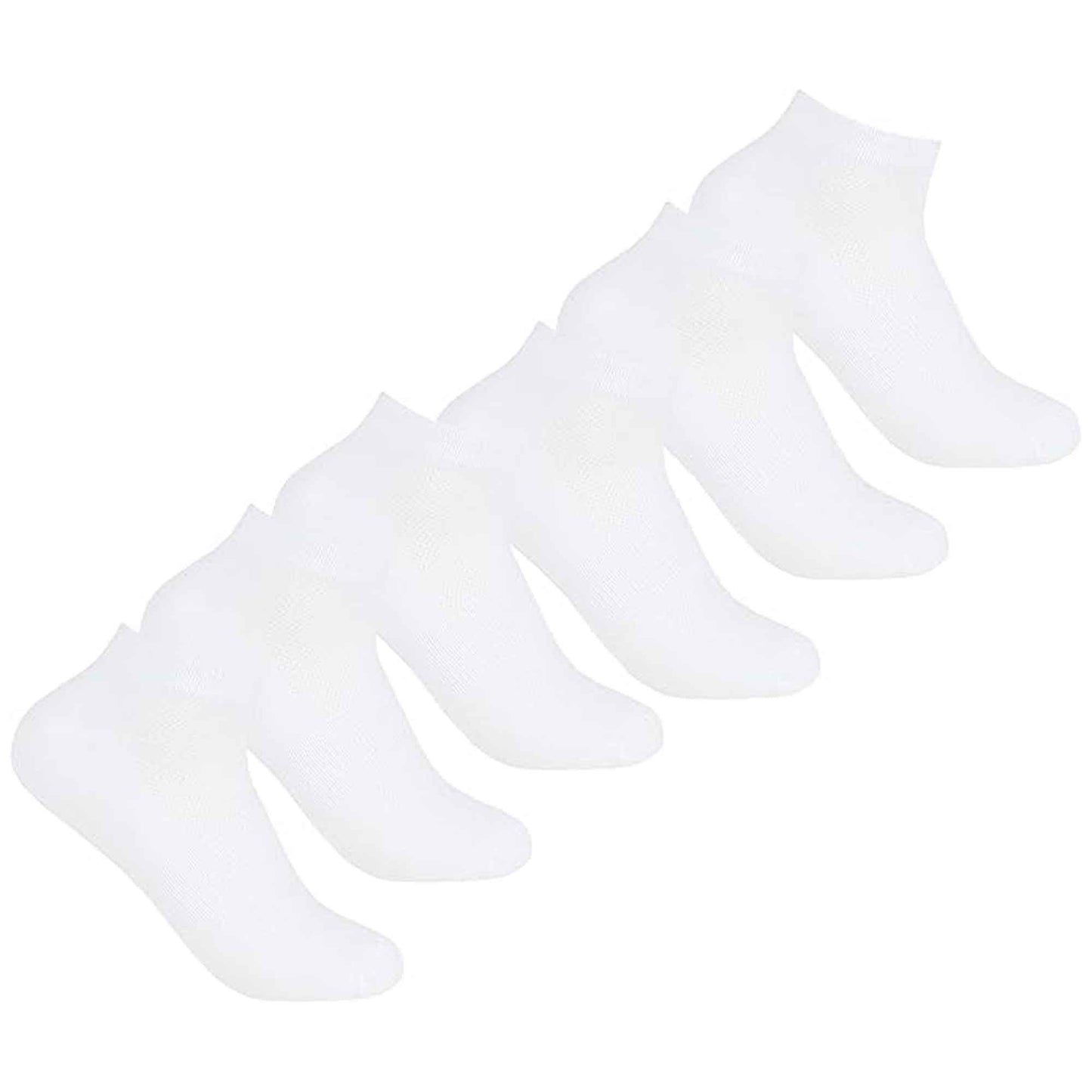 6 Pairs Mens Bamboo Sports Liner Socks Antibacterial Moisture Wicking Hypoallergenic for Gym Running Summer Sensitive Skin Black White Grey UK 6-11 by Sock Stack