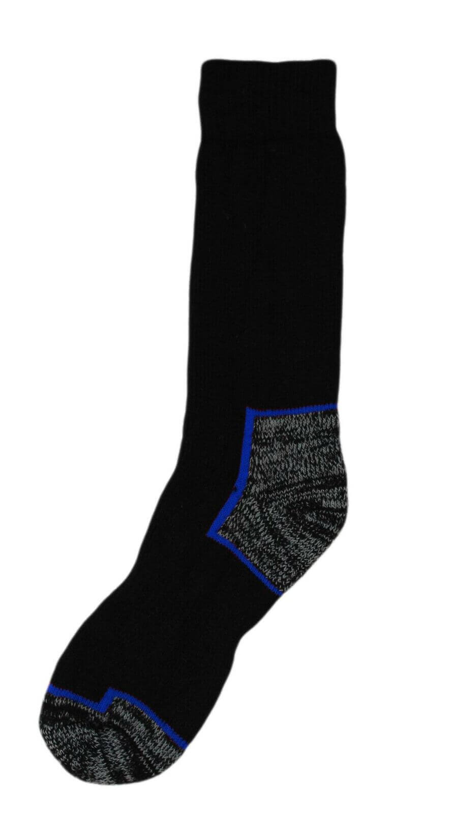 Sock Stack Men's Heavy Duty Steel Toe Boot Socks 6 Pairs Reinforced Heel And Toe