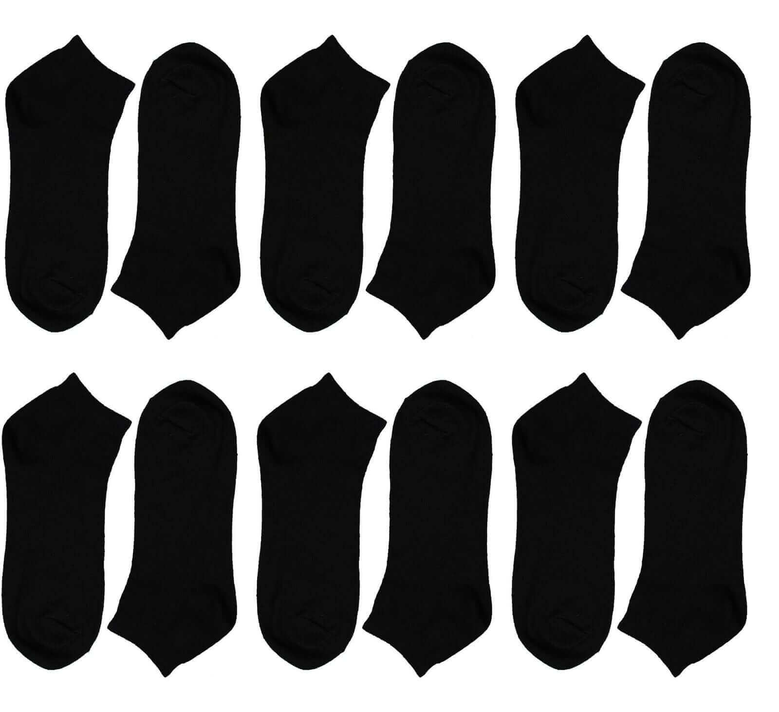 Sock Stack Men's Trainer Socks 6 Pairs Lightweight Cotton Blend Ankle With Arch Support