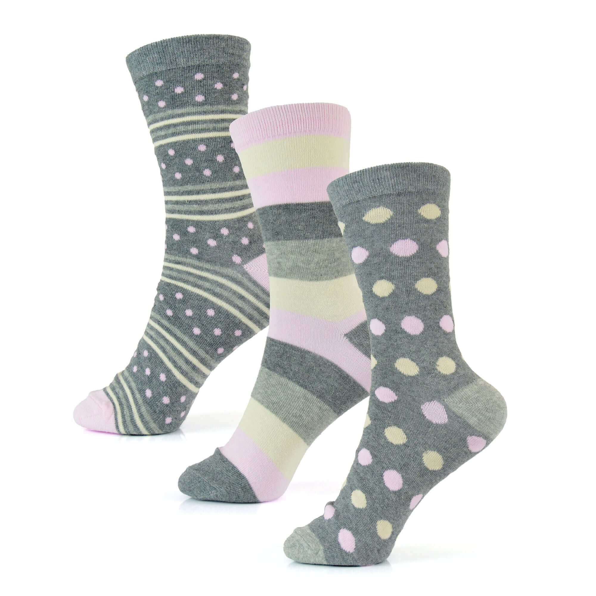 Sock Stack Womens Cotton Rich Socks 6 Pairs UK Size 4 To 7 Breathable Durable With Stripes Dots Leopard Fox Dog Cat Prints