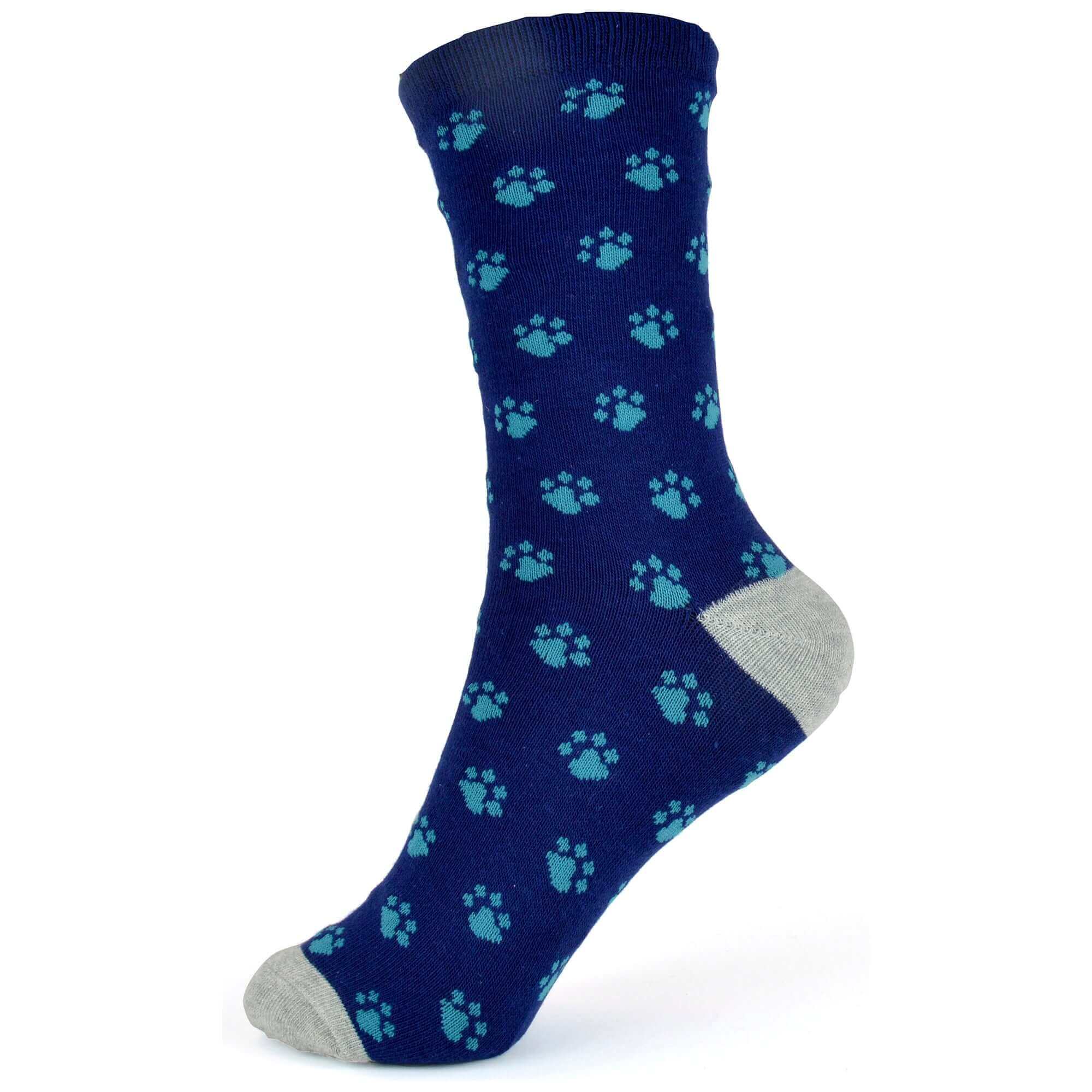 Sock Stack Womens Cotton Rich Socks 6 Pairs UK Size 4 To 7 Breathable Durable With Stripes Dots Leopard Fox Dog Cat Prints