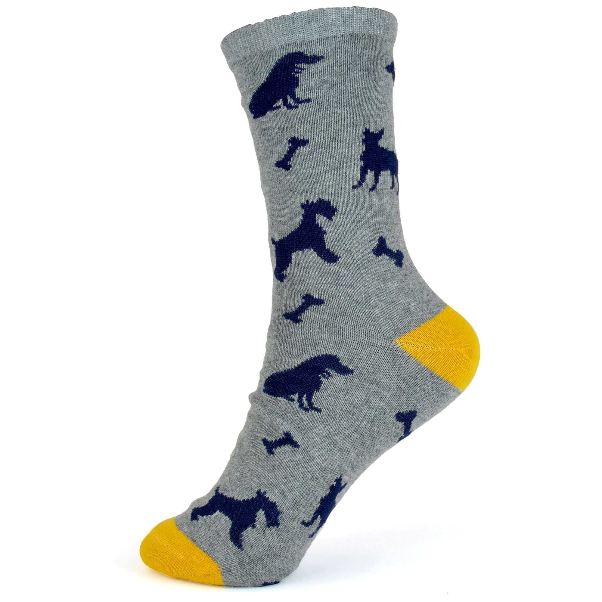 Sock Stack Womens Cotton Rich Socks 6 Pairs UK Size 4 To 7 Breathable Durable With Stripes Dots Leopard Fox Dog Cat Prints