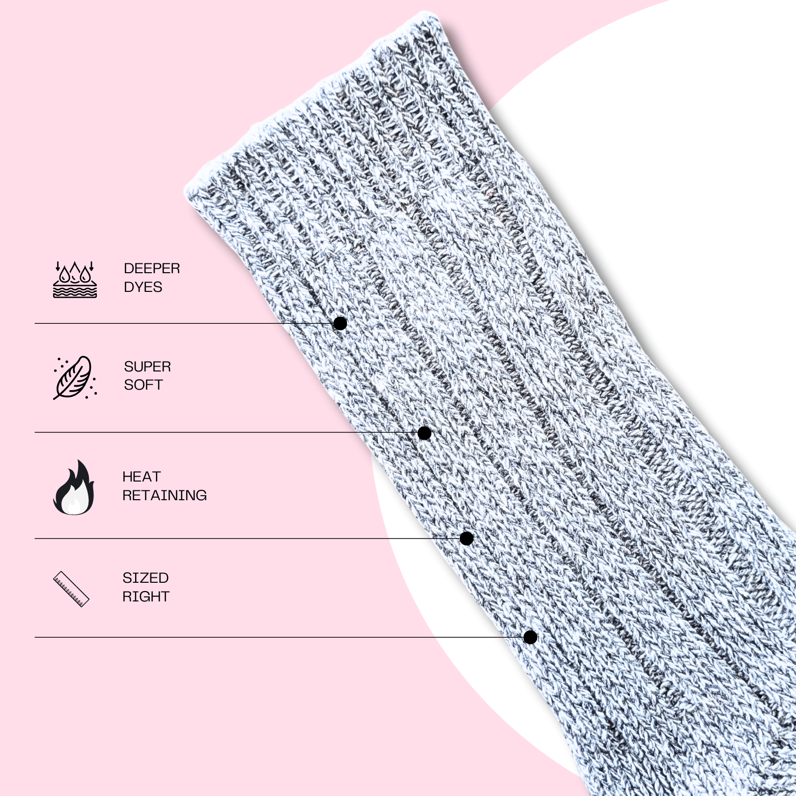 Sock Stack Womens Ultra Chunky Long Wool Thermal Socks 6 Pairs For Outdoor Activities UK