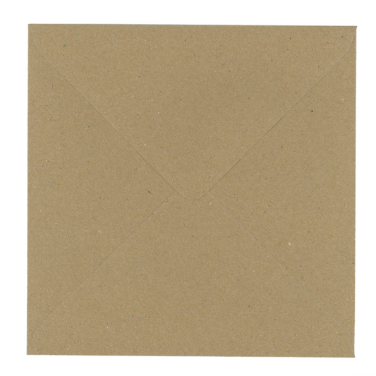 1000 Eco Kraft 6"x6" Envelopes 114gsm Diamond Flap Greeting Card Invitation Full Box