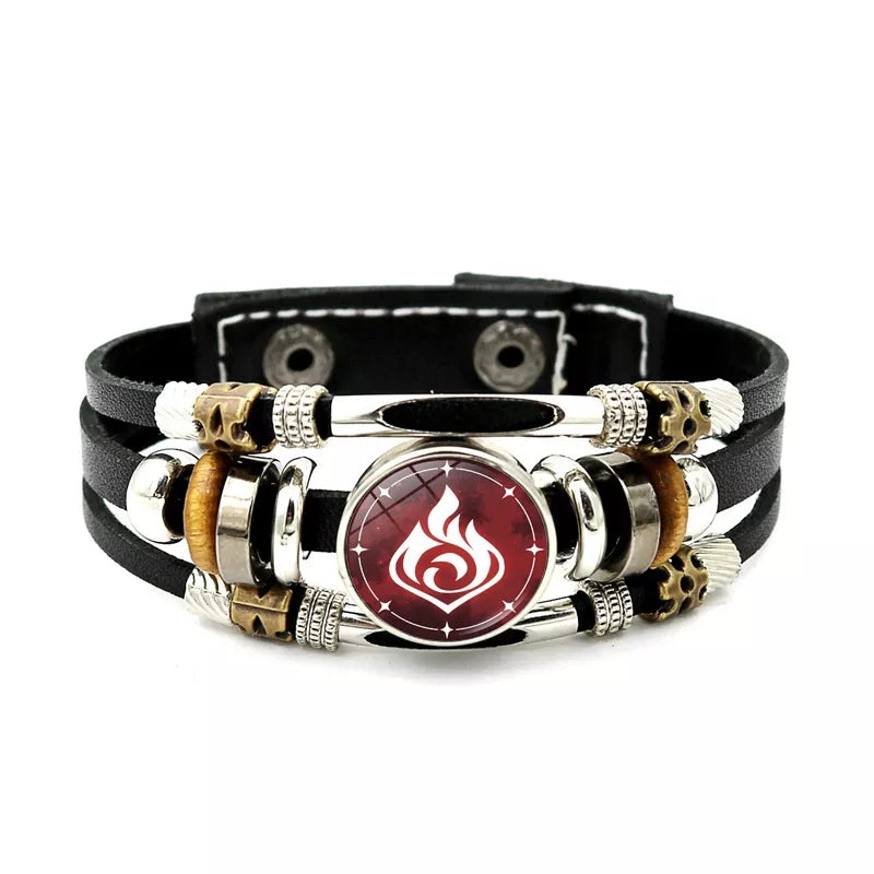 Men's Charm Leather Bracelet Impact Leather