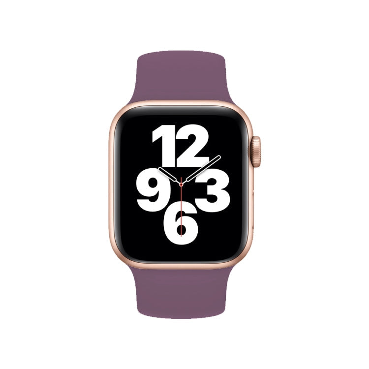 For Apple Watch Ultra 49mm&Watch Ultra 2 49mm / Series 10 46mm / 9&8&7 45mm / SE 3&SE 2&6&SE&5&4 44mm / 3&2&1 42mm Solid Color Elastic Silicone Watch Band, Size:L 156mm