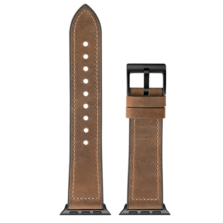 Verrücktes Pferde-Textur TPU Uhrenarmband für Apple Watch Series 3 & 2 & 1 42mm, 42mm