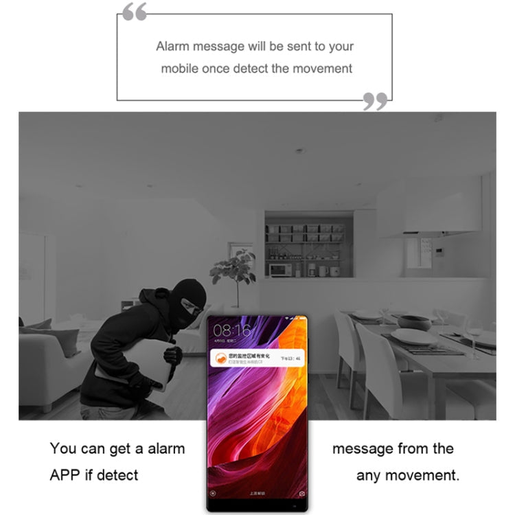 CAMSOY C9 HD 1280 x 720P 70 Grad Weitwinkel Drahtlose WiFi Tragbare Intelligente Überwachungskamera, unterstützt Infrarot-Nachtsicht & Bewegungserkennungsalarm & Schleifenaufzeichnung & zeitgesteuerte Aufnahme, C9