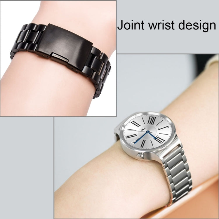 Edelstahl-Uhrenarmband mit Schmetterlingsschließe und 3 Gliedern für Fitbit Blaze Smartwatch