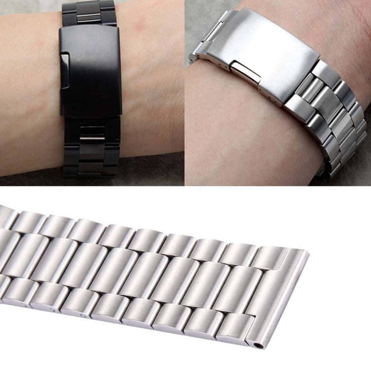 Edelstahl-Uhrenarmband mit Schmetterlingsschließe und 3 Gliedern für Fitbit Blaze Smartwatch