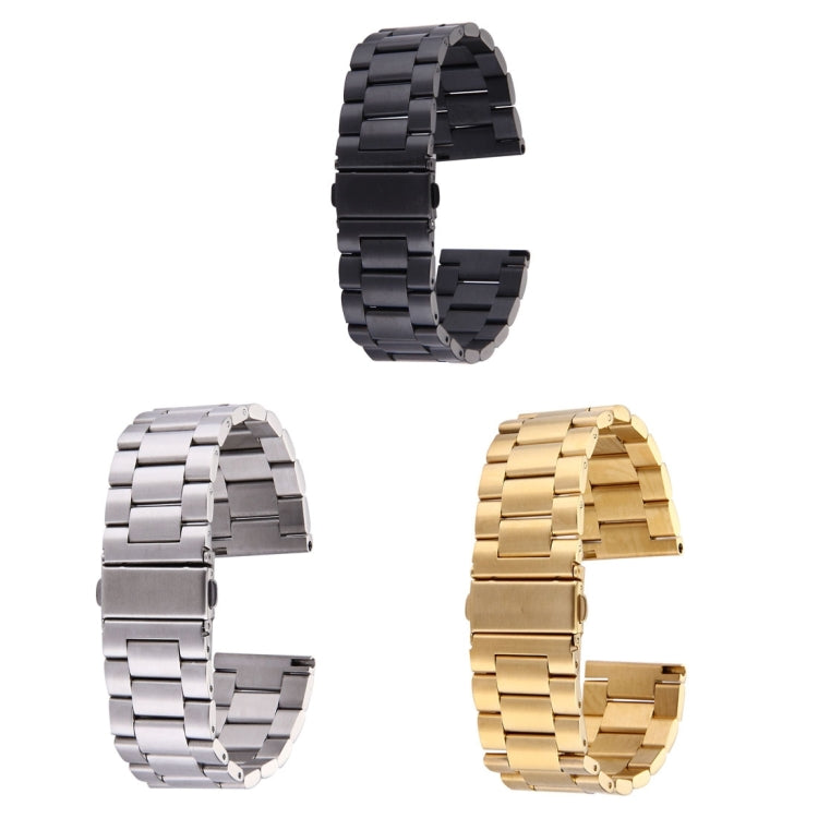 Edelstahl-Uhrenarmband mit Schmetterlingsschließe und 3 Gliedern für Fitbit Blaze Smartwatch