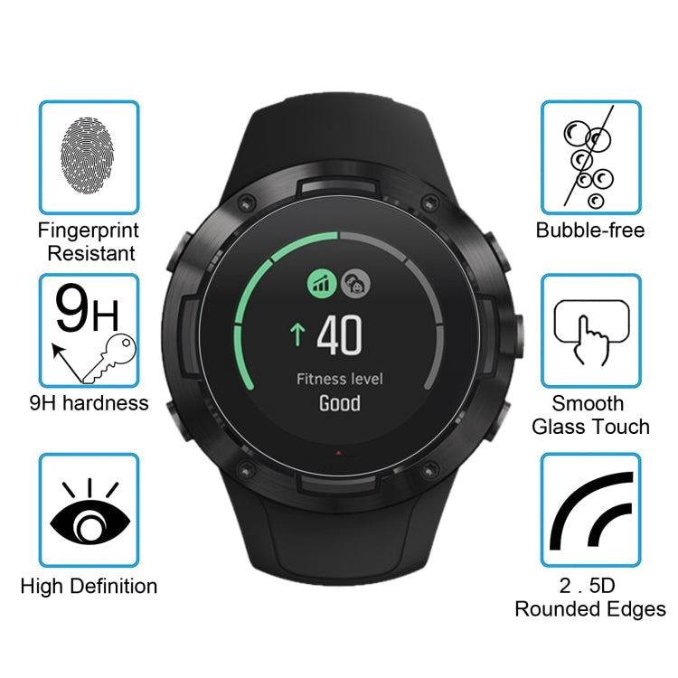 Für Suunto 5 0,26 mm 2,5D 9H Displayschutzfolie aus gehärtetem Glas, Für Suunto 5
