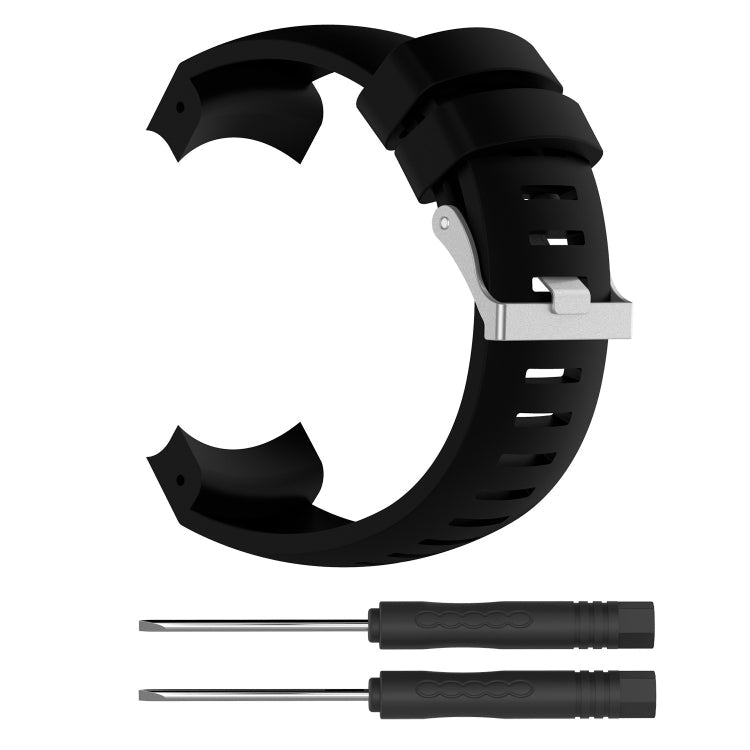 Silicone  Watch Band for SUUNTO Core ALU Black