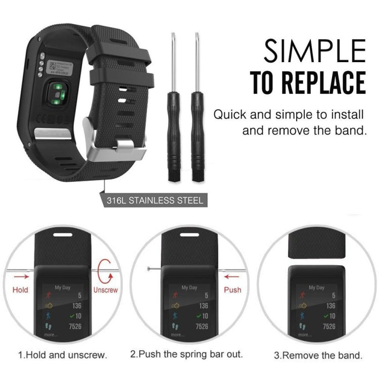 Silicone Sport Watch Band for Garmin Vivoactive HR