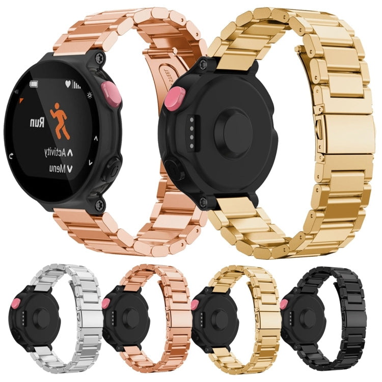 Universelles Smartwatch-Armband mit drei Stahlstreifen für Garmin Forerunner 220 / 230 / 235 / 630 / 620 / 735