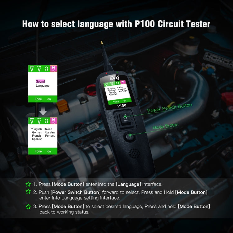 TopDiag P100 Car Circuit Intelligent Analyzer Diagnostic Instrument, Cable Length: 2m, TopDiag P100 2m
