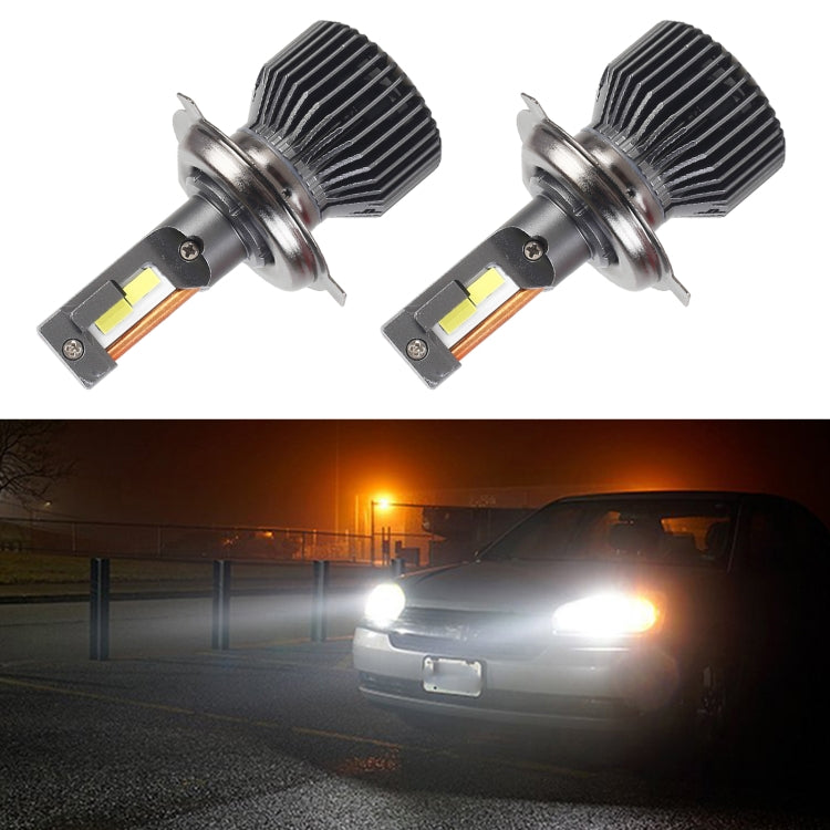 K11 1 Pair H4 12V / 75W / 6000K / 9000LM Car LED Headlight, H4