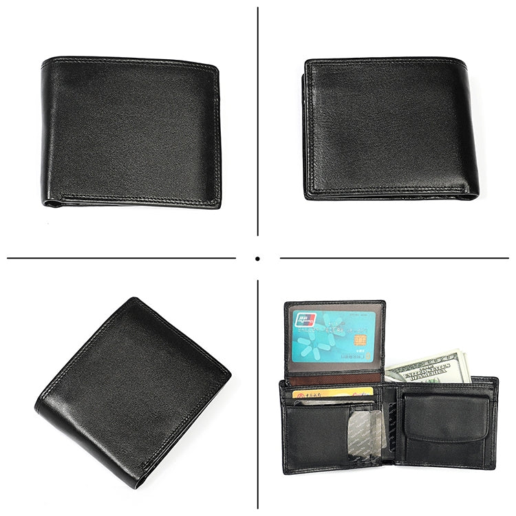8020 Horizontal Retro Crazy Horse Texture Leather Anti-magnetic RFID Wallet Clutch Bag for Men, with Card Slots, 8020 Black, 8020 Coffee, 8020 Yellowish-brown