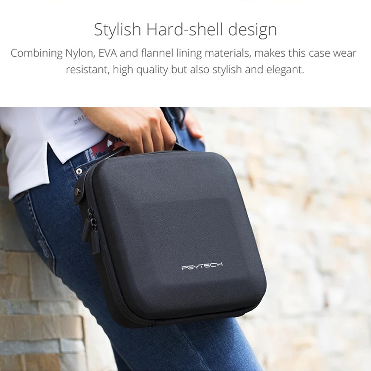 PGYTECH Tragbare PU-Nylon-EVA-Aufbewahrungstasche für DJI TELLO (Schwarz)
