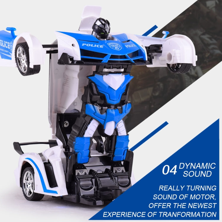 1023 4 Channels Remotely Deformed Car Toy Car(Blue)