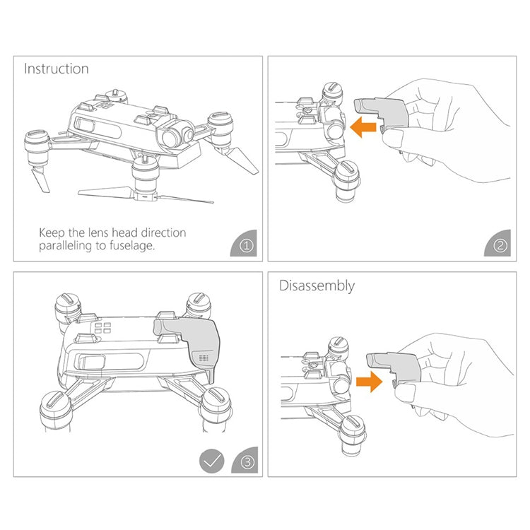 PGYTECH Gimbal-Kamera-Objektivblende Schutzabdeckung für DJI Spark