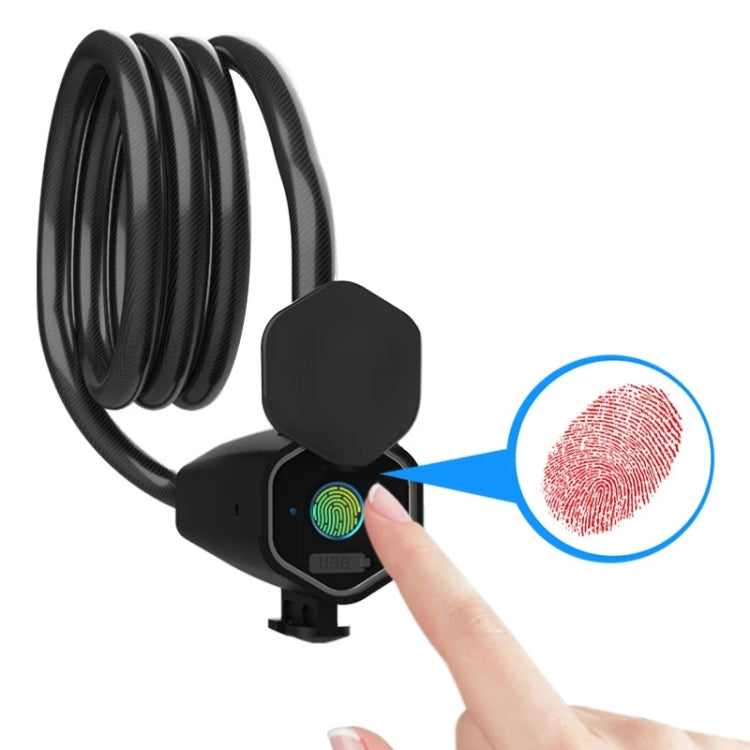 W16 IP65 Waterproof Fingerprint Lock Steel Rope Anti-theft Electric Car Lock Bluetooth APP Electronic Lock, W16 Bluetooth + Fingerprint