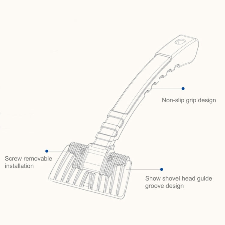 Car Snow Shovel Ice Scraper Windshield Winter Brush Deicer Removal Tool Auto Cleaning Tool