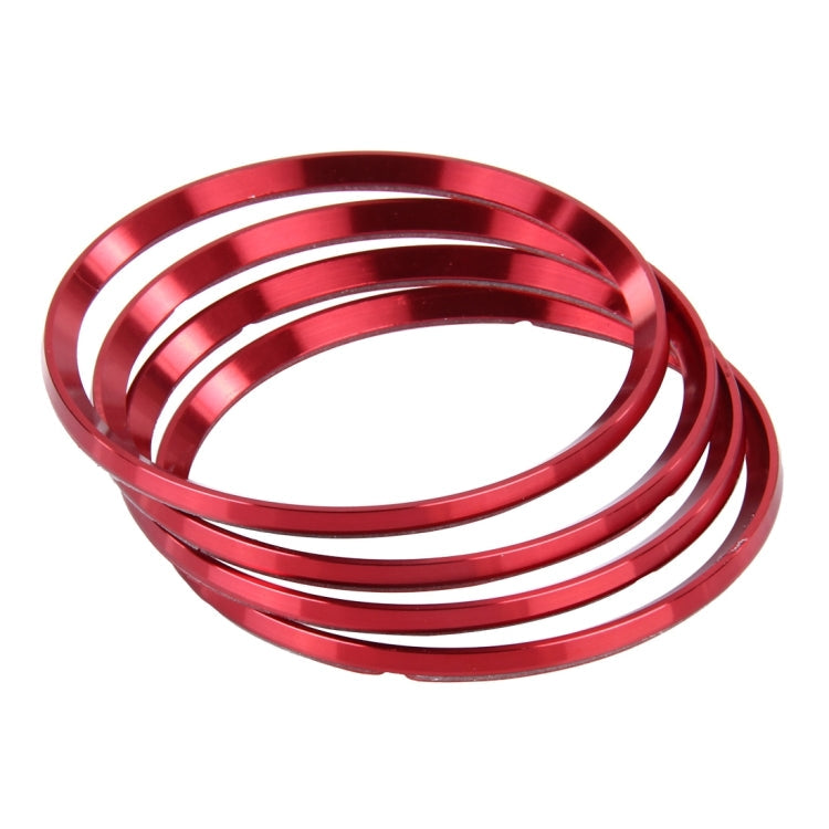 4 PCS Car Aluminum Wheel Hub Deroration Ring For Audi