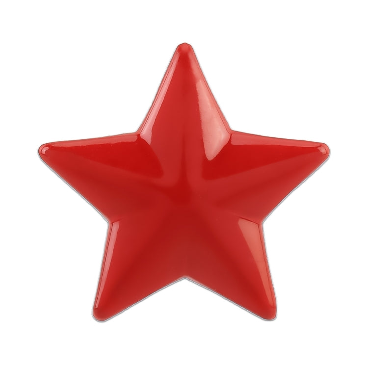 Star Pattern Car Metal Body Decorative Sticker, Star Pattern (Red), Star Pattern (Silver)