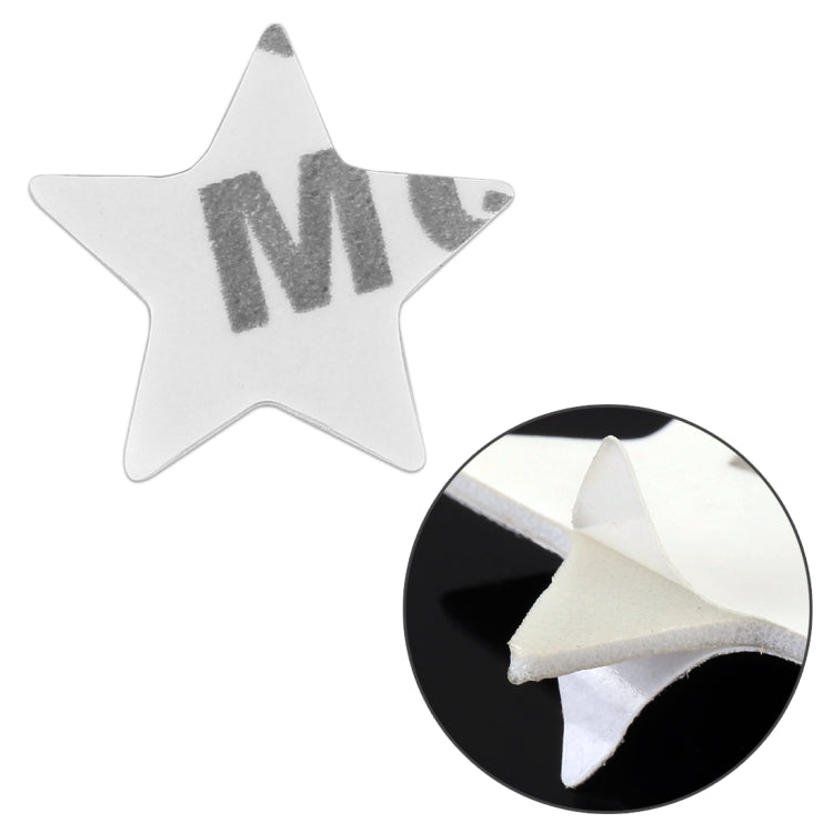 Star Pattern Car Metal Body Decorative Sticker, Star Pattern (Red), Star Pattern (Silver)