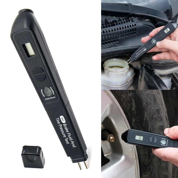 Car 2 in 1 Diagnostic Tool Brake Fluid Liquid Tire Pressure Tester, 2 in 1 Diagnostic Tool