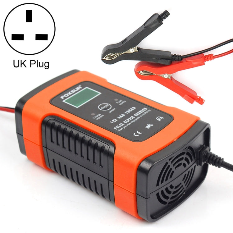 12V 6A Intelligent Universal Battery Charger for Car Motorcycle, Length: 55cm, UK Plug, UK Plug (Red), UK Plug (Yellow)