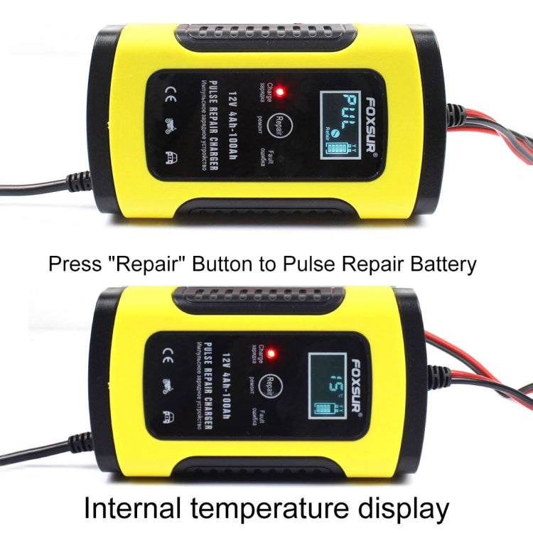 12V 6A Intelligent Universal Battery Charger for Car Motorcycle, Length: 55cm, UK Plug, UK Plug (Red), UK Plug (Yellow)
