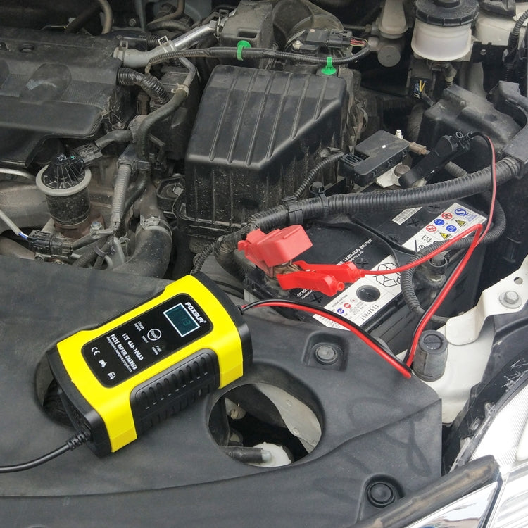12V 6A Intelligent Universal Battery Charger for Car Motorcycle, Length: 55cm, UK Plug, UK Plug (Red), UK Plug (Yellow)