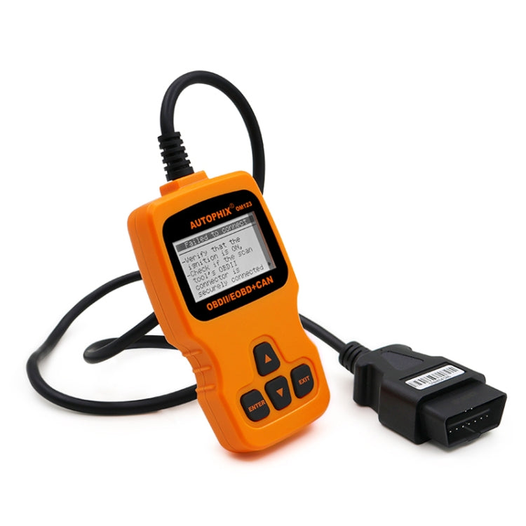 AUTOPHIX OM123 Car Portable OBD2 Scanner Car Diagnostic Tool OBD 2 Automotive Scanner EOBD Code Reader, OM123 (Orange)