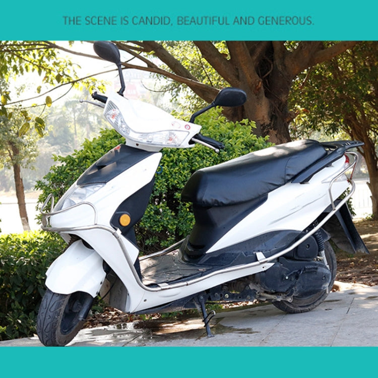 Waterproof Motorcycle Black Leather Seat Cover Prevent Bask In Seat Scooter Cushion Protect, Size: L, Length: 55-60cm; Width: 25-35cm, Length: 55-60cm; Width: 25-35cm