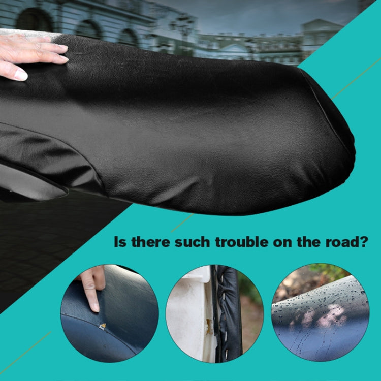 Waterproof Motorcycle Black Leather Seat Cover Prevent Bask In Seat Scooter Cushion Protect, Size: L, Length: 55-60cm; Width: 25-35cm, Length: 55-60cm; Width: 25-35cm