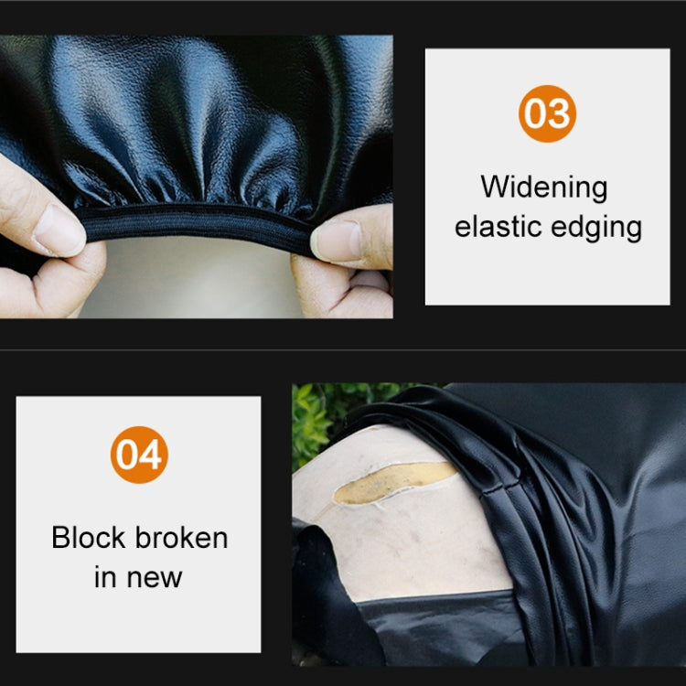 Waterproof Motorcycle Black Leather Seat Cover Prevent Bask In Seat Scooter Cushion Protect, Size: L, Length: 55-60cm; Width: 25-35cm, Length: 55-60cm; Width: 25-35cm