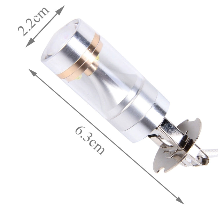 2 PCS H3 30W 350 LM 6000K White Light CREE 6 LED Car Fog Light Bulb, DC 12V, H3