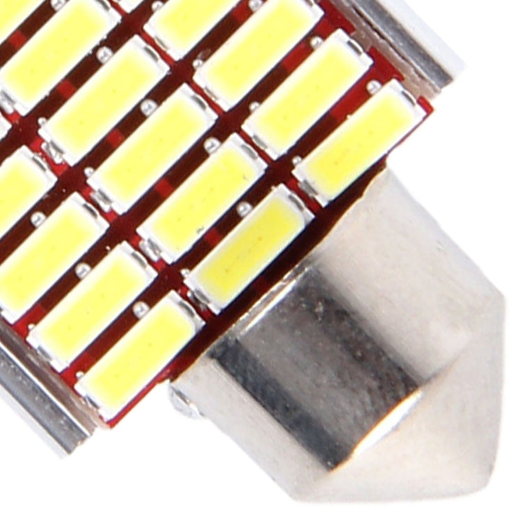 2 PCS DC 12V 6W 36MM Bicuspid Car Door Lamps Registration Mark light Dashboard Dome Door Lights LED Reading Lamp with 27 LED SMD 3014 Lights White, 36MM