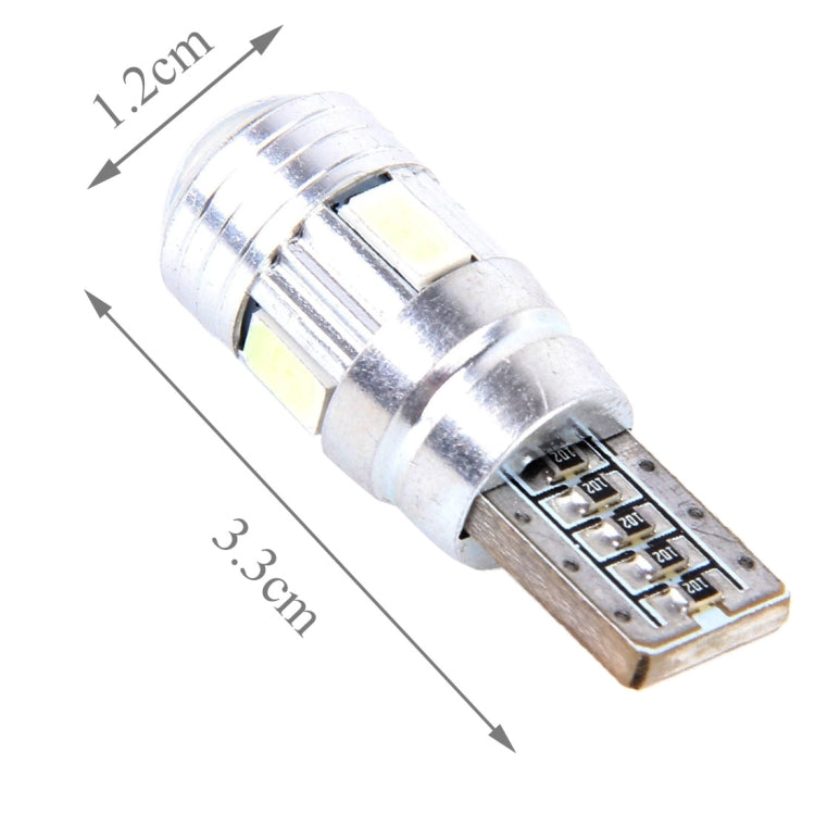 2 Stück T10 3W Eisblaues Licht 6 SMD 5630 LED Fehlerfreie Canbus Auto-Standlichter Lampe, DC 12V, 6 SMD 5630 LEDs