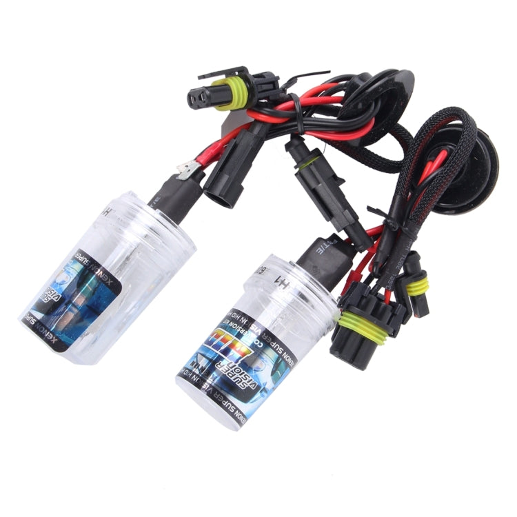 2PCS DC12V 35W H1 2800 LM HID Xenon Light Single Beam Super Vision Waterproof Head Lamp, Color Temperature: 6000K, H1